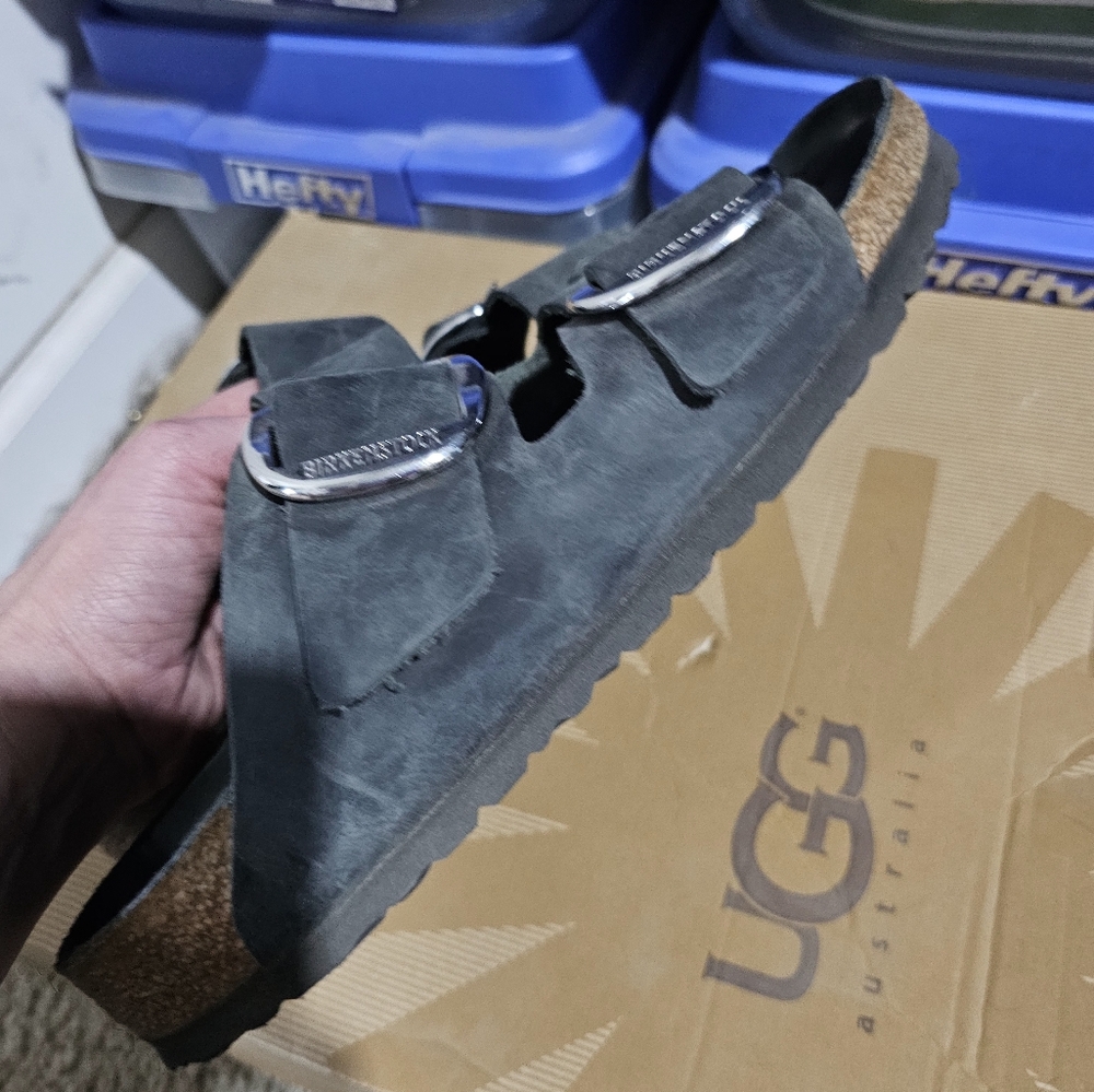 Birkenstock Black Double Buckle Sandals - Picture 2 of 5